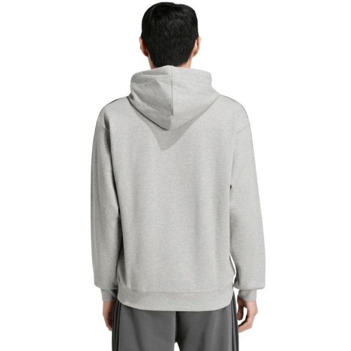 Vyriškas džemperis su gobtuvu adidas Essentials 3-Stripes, pilkas