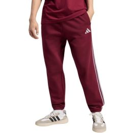 Vyriškos pašiltintos kelnės adidas Essentials 3-Stripes, bordo