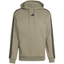 Vyriškas džemperis su gobtuvu adidas 3-Stripes, alyvuogių