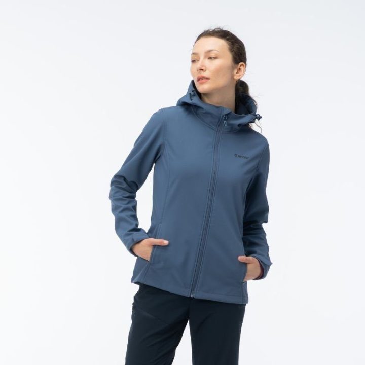 Moteriška softshell striukė su reguliuojamu gobtuvu Hi-Tec