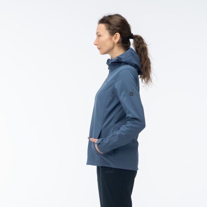 Moteriška softshell striukė su reguliuojamu gobtuvu Hi-Tec