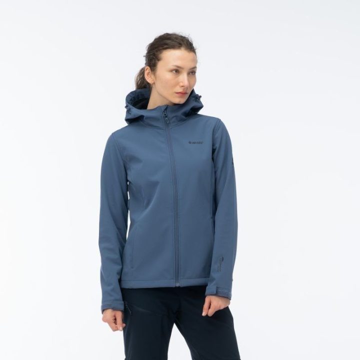 Moteriška softshell striukė su reguliuojamu gobtuvu Hi-Tec