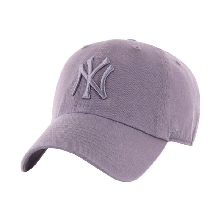 Medvilninė kepurė su snapeliu '47 New York Yankees, šviesiai violetinė
