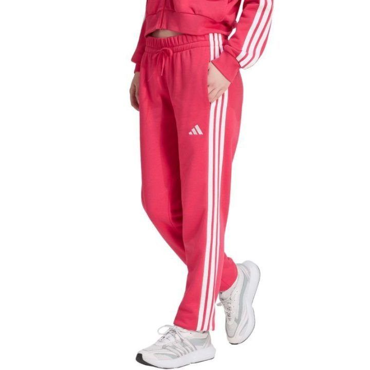 Moteriškos medvilninės kelnės adidas Essentials 3-Stripes, rožinės