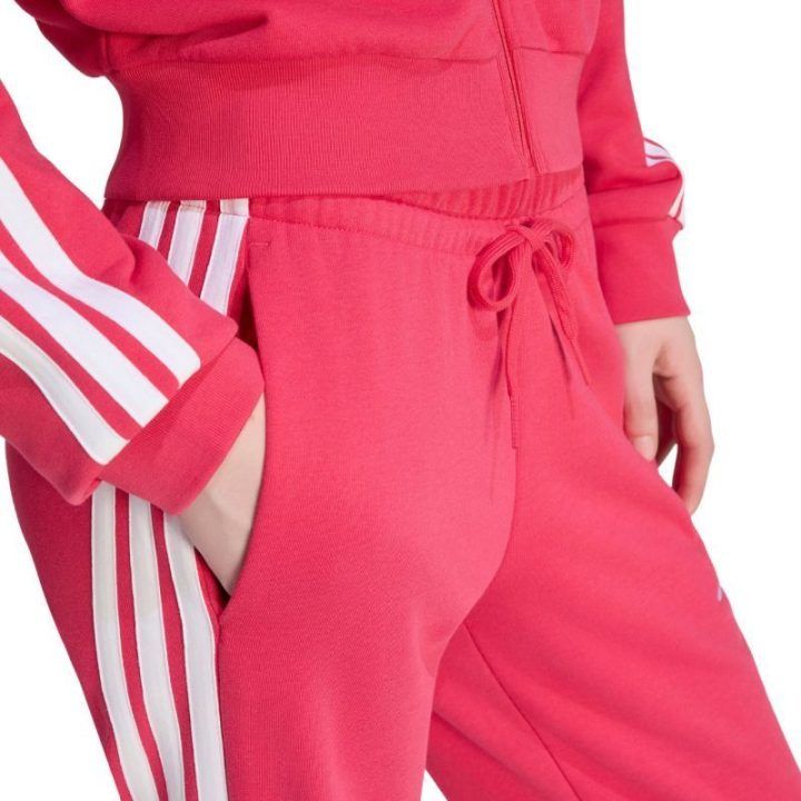 Moteriškos medvilninės kelnės adidas Essentials 3-Stripes, rožinės