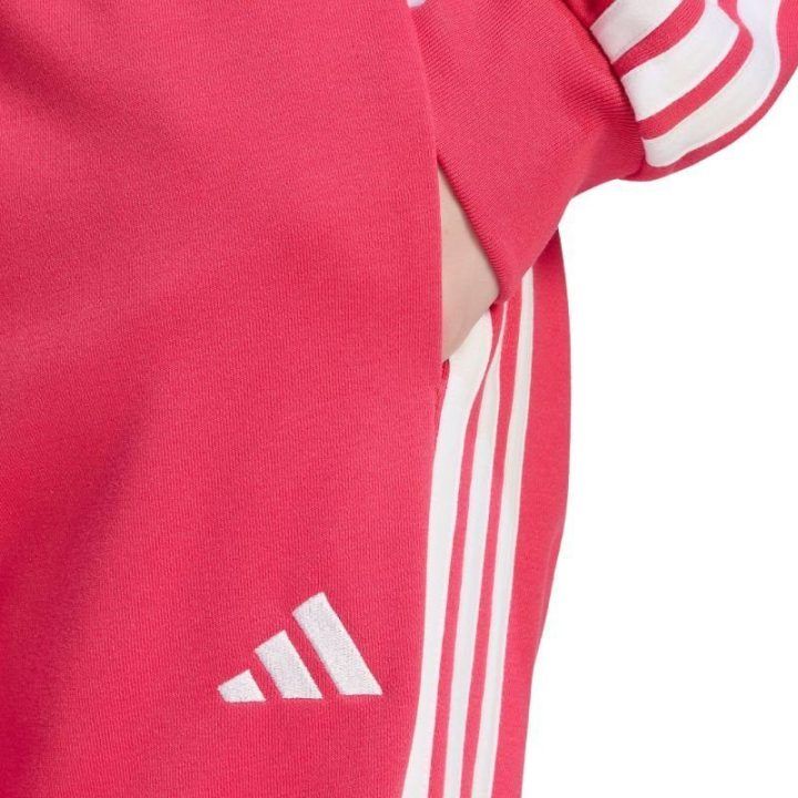 Moteriškos medvilninės kelnės adidas Essentials 3-Stripes, rožinės
