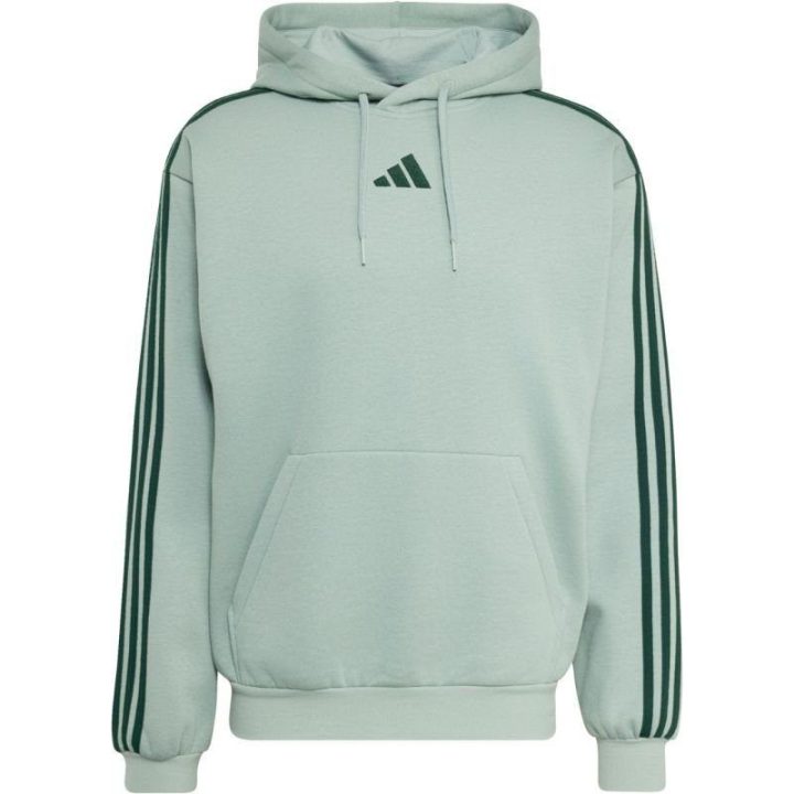Vyriškas medvilninis džemperis su gobtuvu adidas, šviesiai žalias