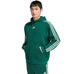 Vyriškas džemperis su gobtuvu adidas Essentials 3-Stripes, žalias
