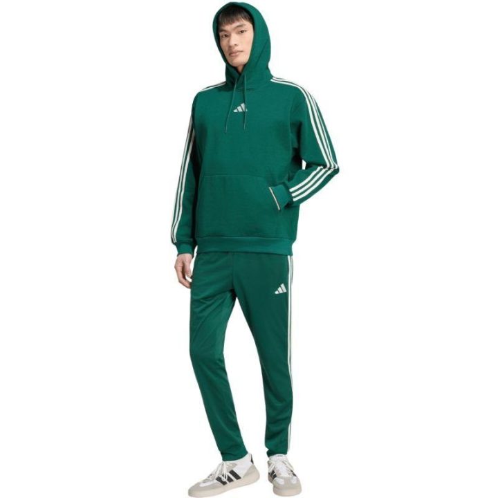 Vyriškas džemperis su gobtuvu adidas Essentials 3-Stripes, žalias