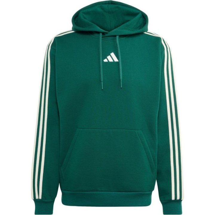 Vyriškas džemperis su gobtuvu adidas Essentials 3-Stripes, žalias