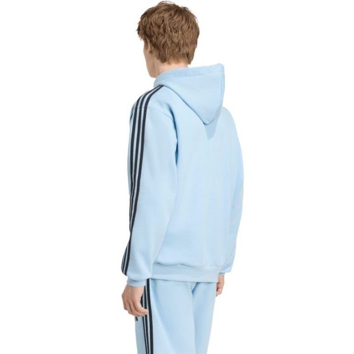 Vyriškas džemperis su gobtuvu adidas Essentials 3-Stripes, žydras