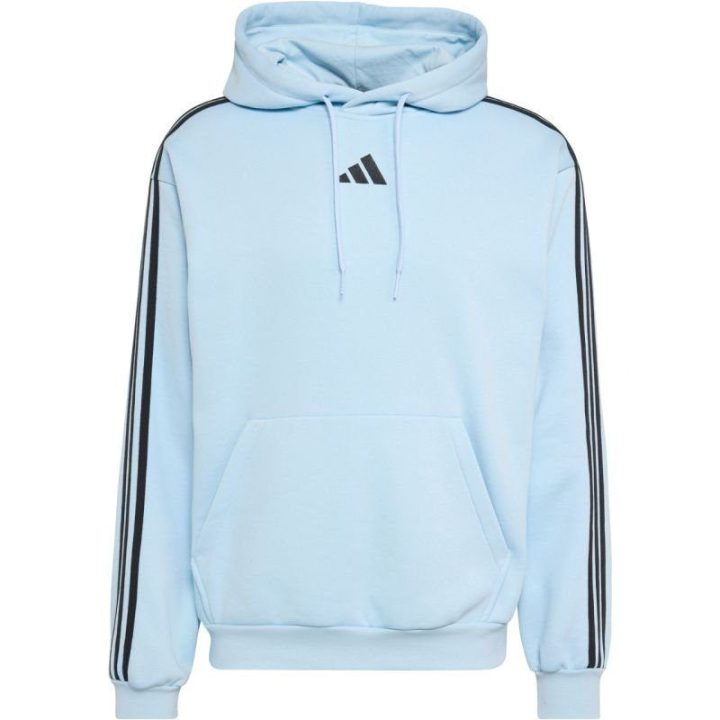 Vyriškas džemperis su gobtuvu adidas Essentials 3-Stripes, žydras