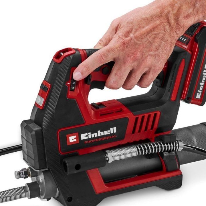 Tepalo švirkštas Einhell TP-GR 18/690 Li-Solo, raudonas ir juodas