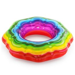 Pripučiamas plaukimo ratas Bestway Rainbow, 115 cm, įvairiaspalvis