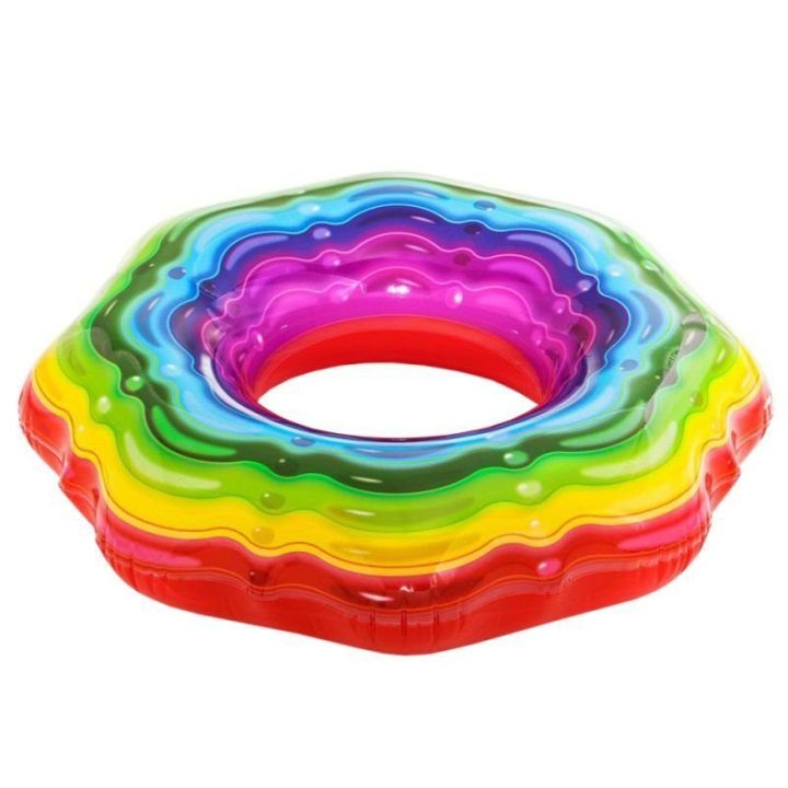 Pripučiamas plaukimo ratas Bestway Rainbow, 115 cm, įvairiaspalvis