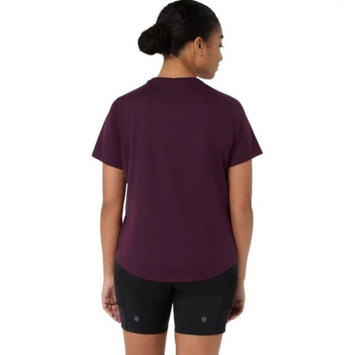 Marškinėliai bėgimui bekele ASICS Fujitrail Logo, bordo