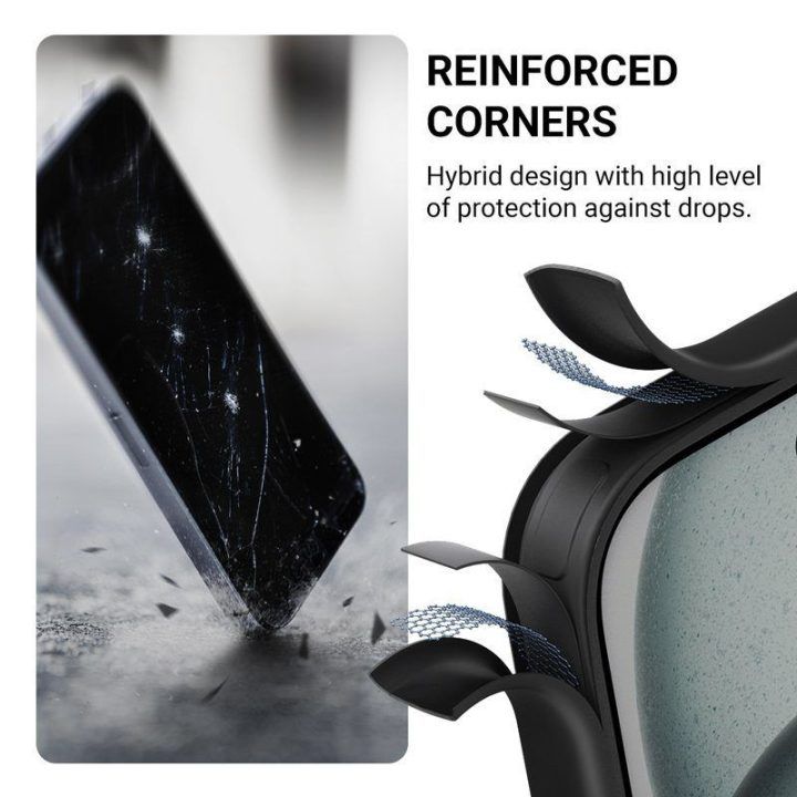 Dėklas iPhone 17e / 16e, juodas Crong Hybrid Frost MAG Cover