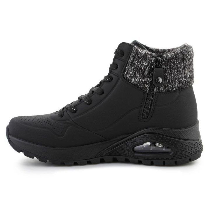 Moteriški aulinukai su aukštu padu Skechers Uno, juodi