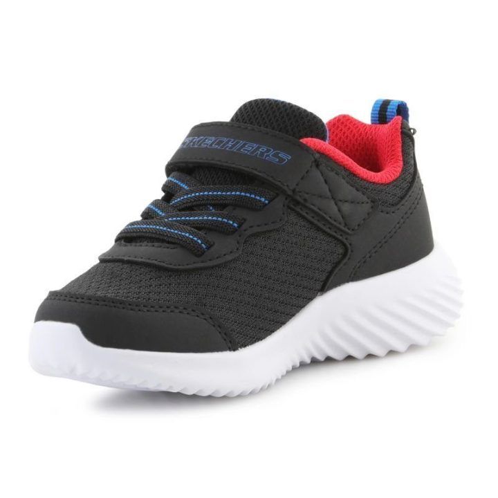 Vaikiški sportbačiai su lipukais Skechers Bounder Techrox, juodi