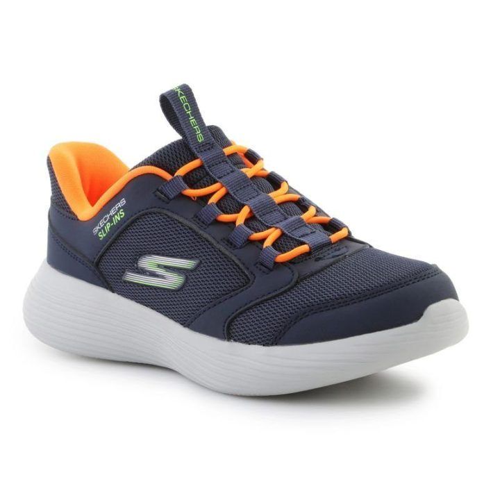 Vaikiški įspiriami sportbačiai Skechers GO RUN 400, tamsiai mėlyni ir oranžiniai