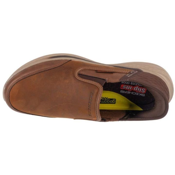 Vyriški įspiriami laisvalaikio batai Skechers Slip-Ins, rudi