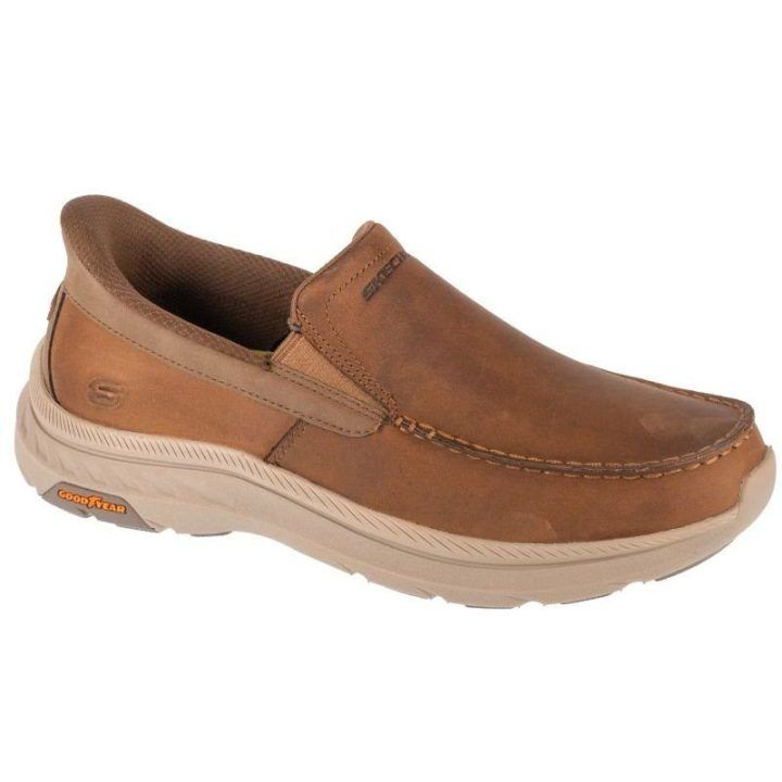 Įspiriami laisvalaikio batai Skechers Slip-Ins Pollard-Osgood, rudi