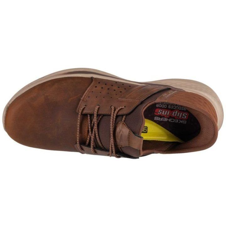 Vyriški įspiriami laisvalaikio batai Skechers Slip-Ins: Slade, rudi