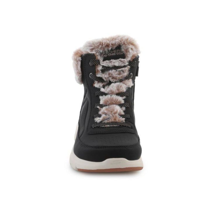 Moteriški pašiltinti žieminiai batai Skechers Glacial Ultra, juodi
