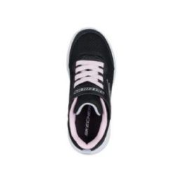 Vaikiški sportbačiai su adaptyviu užsegimu Skechers, juodi