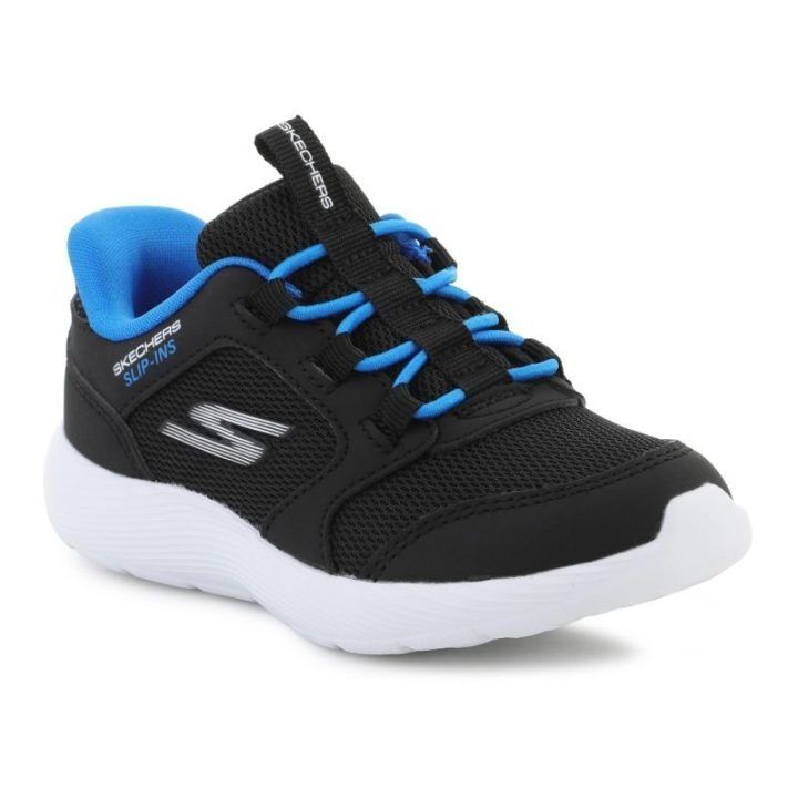 Vaikiški įspiriami sportbačiai Skechers, juodi ir karališkai mėlyni
