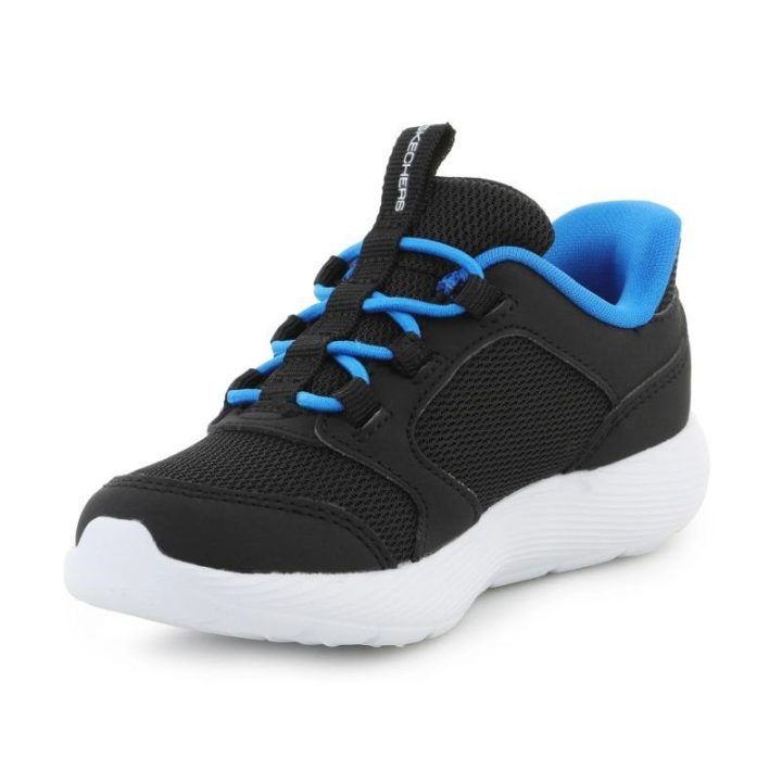 Vaikiški įspiriami sportbačiai Skechers, juodi ir karališkai mėlyni