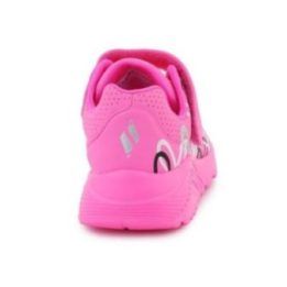 Vaikiški sportbačiai su širdelėmis Skechers Uno Lite, rožiniai/margi