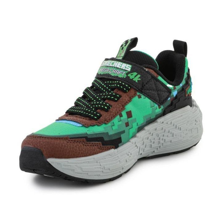 Vaikiški pikseliniai sportbačiai Skechers Mega-Craft 4K, rudi / įvairiaspalviai