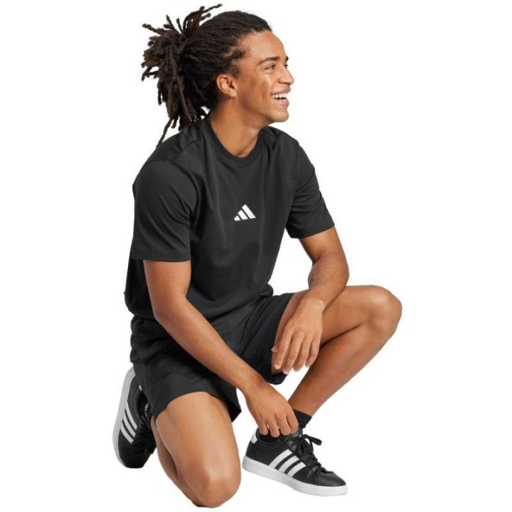 Vyriški medvilniniai marškinėliai adidas Essentials, juodi