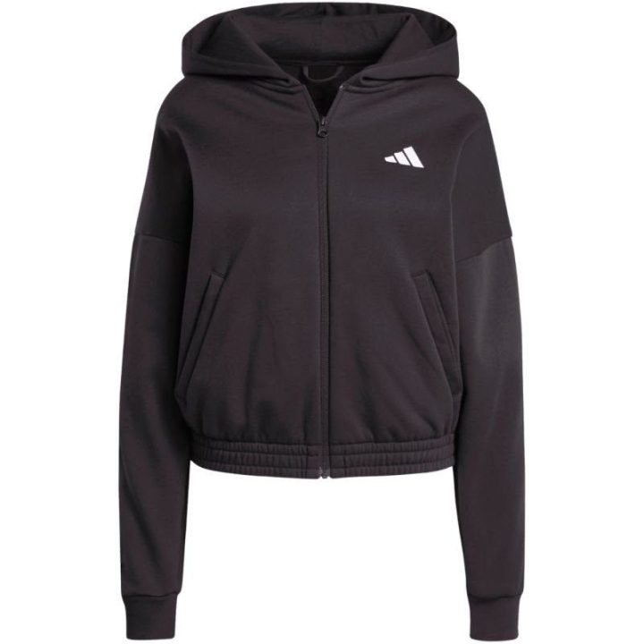 Moteriškas medvilninis sportinis kostiumas adidas Energize, juodas