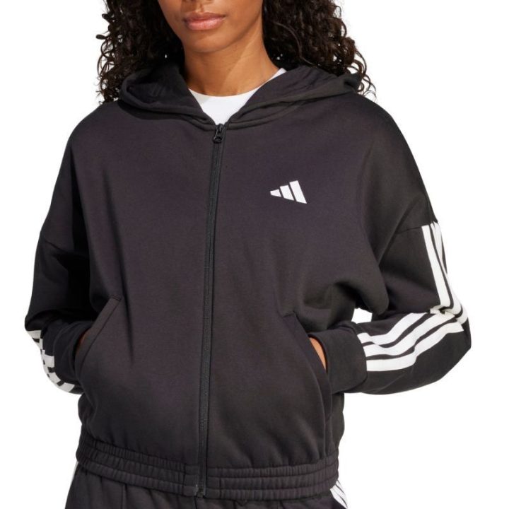 Moteriškas medvilninis sportinis kostiumas adidas Energize, juodas