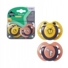 Čiulptukų rinkinys Tommee Tippee Fun Friends, 0–6 mėn., 2 vnt