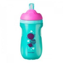 Gertuvė su šiaudeliu Tommee Tippee Girl, nuo 12 mėn., 260 ml