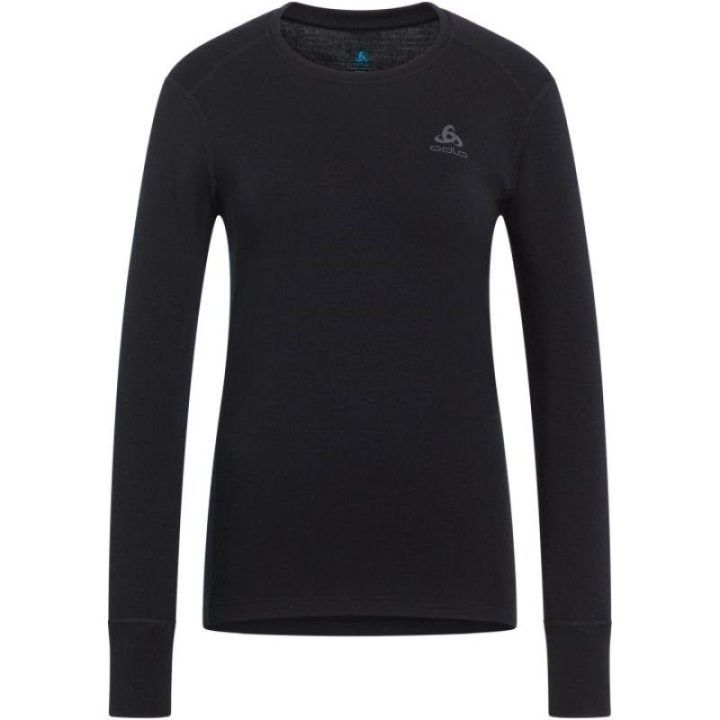 Moteriški merino vilnos marškinėliai Odlo BL TOP Merino 260, juodi