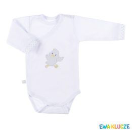 Kūdikių smėlinukas ilgomis rankovėmis Ewa Newborn, baltas