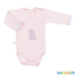 Kūdikių glaustinukė ilgomis rankovėmis Ewa Newborn, rožinė