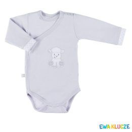 Kūdikių glaustinukė ilgomis rankovėmis Ewa Newborn, pilka
