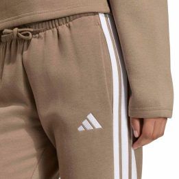 Moteriškos kelnės adidas Essentials 3-Stripes Fleece Slim, smėlio