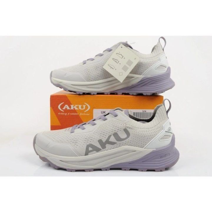 Moteriški žygio batai Aku Aira V-Light, pilki ir violetiniai