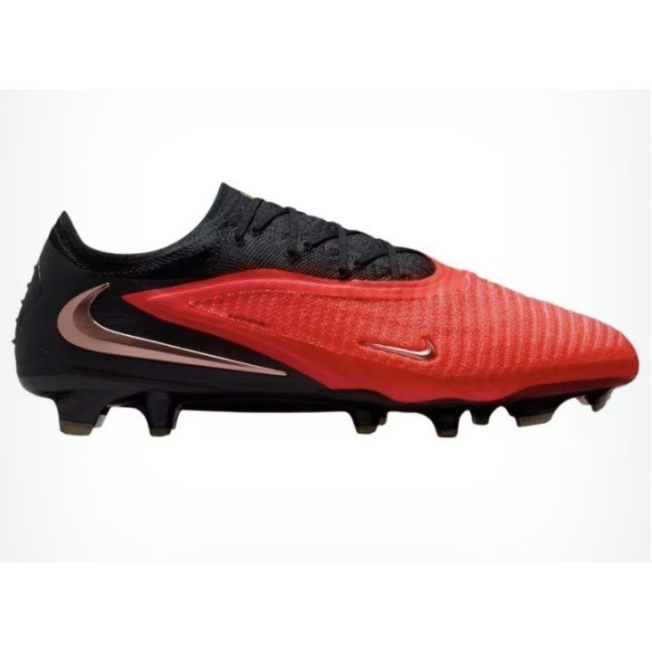 Futbolo bateliai Nike Phantom 6 Low Elite FG, ryškiai raudoni ir juodi