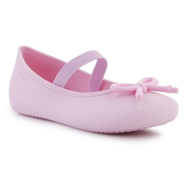 Vaikiškos basutės su kaspinu Crocs Brooklyn Bow Flat, aukso