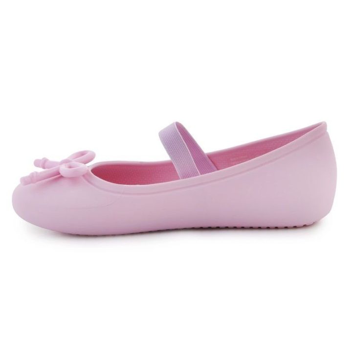 Vaikiškos basutės su kaspinu Crocs Brooklyn Bow Flat, aukso