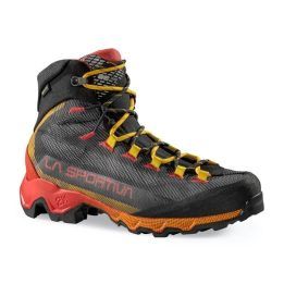 Vyriški žygio batai La Sportiva Aequilibrium Hike GTX, tamsiai pilki ir geltoni