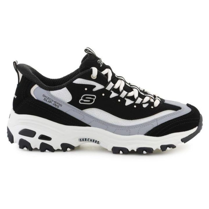Moteriški įspiriami sportbačiai Skechers, juodi ir natūralios spalvos