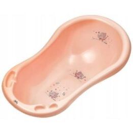 Vaikiška vonelė su kamščiu ir drambliuku Maltex Wanna, 84 cm, persikinė rožinė